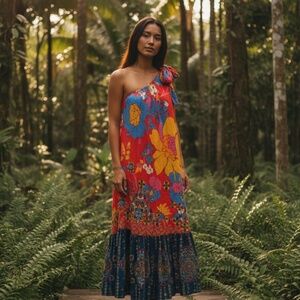NWT Free People Cote D Azur Maxi Dress L Floral